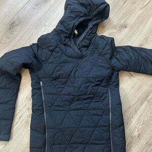 Black Quilted LULU LEMON Hooded Jacket
